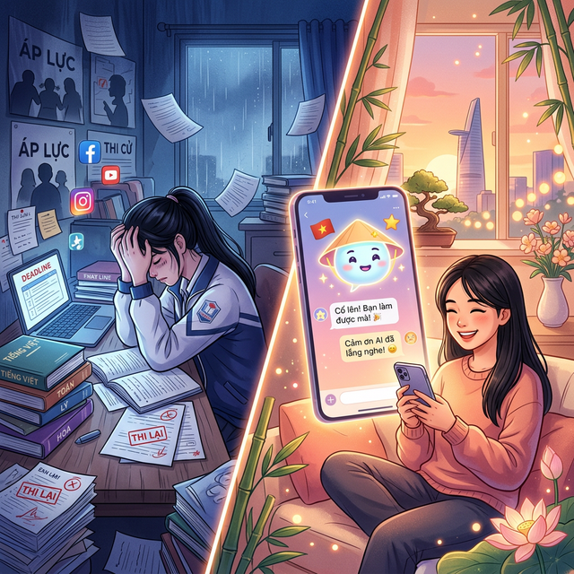 Từ áp lực thi cử đến giải tỏa stress bằng cách chat với AI