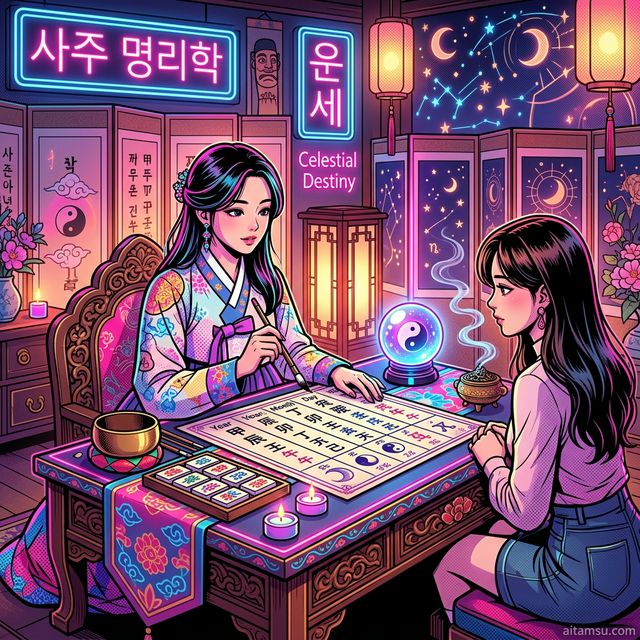 Bói Saju — thầy bói Hàn Quốc phân tích tứ trụ vận mệnh