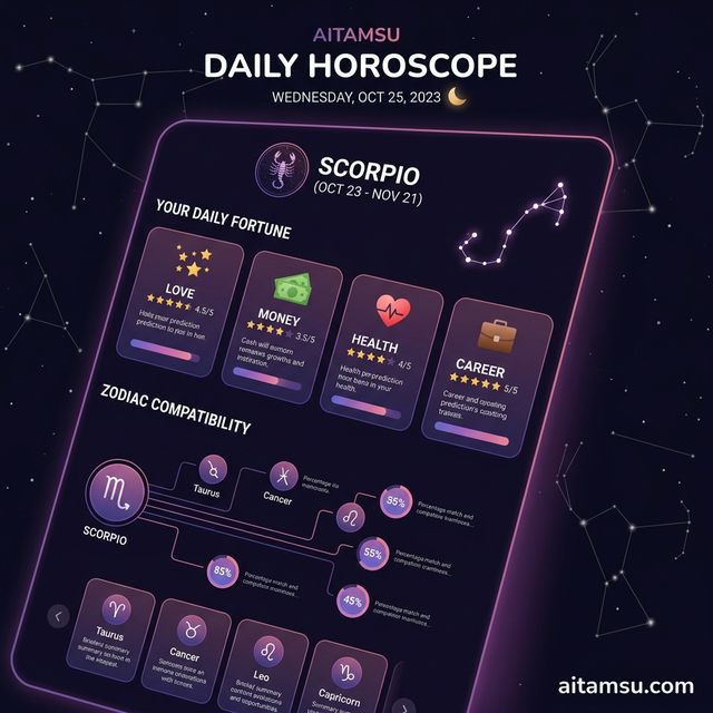 Dự báo cung hoàng đạo hàng ngày — tình yêu, tài chính, sức khỏe, sự nghiệp