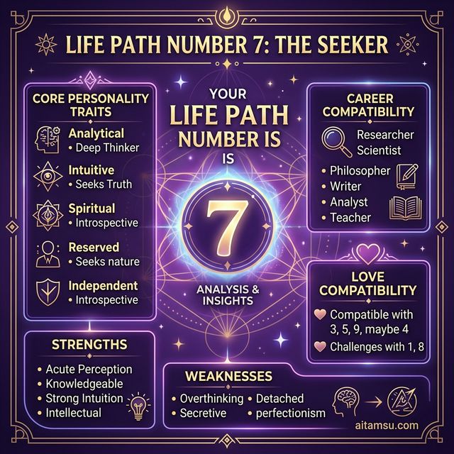 Kết quả thần số học — Life Path Number 7 với phân tích chi tiết