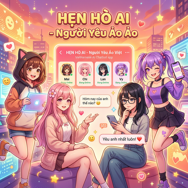 Nhiều nhân vật bạn gái ảo AI